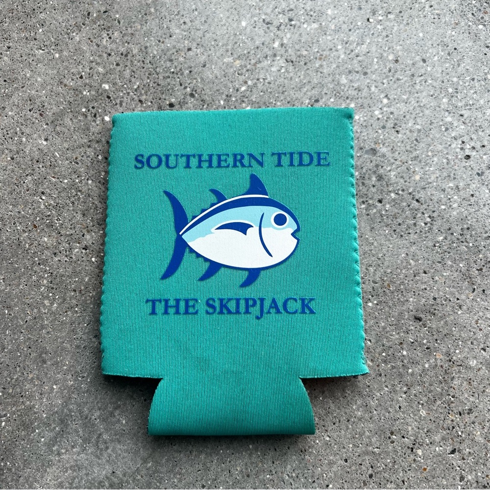 Southern Tide Teal Skipjack Neoprene Can Cooler Koozie